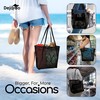 Dejaroo Mesh Knit Beach Tote Bag for Women Foldable and