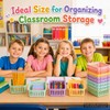gisgfim 12 Pack Small Plastic Baskets for Organizing Classroom Storage