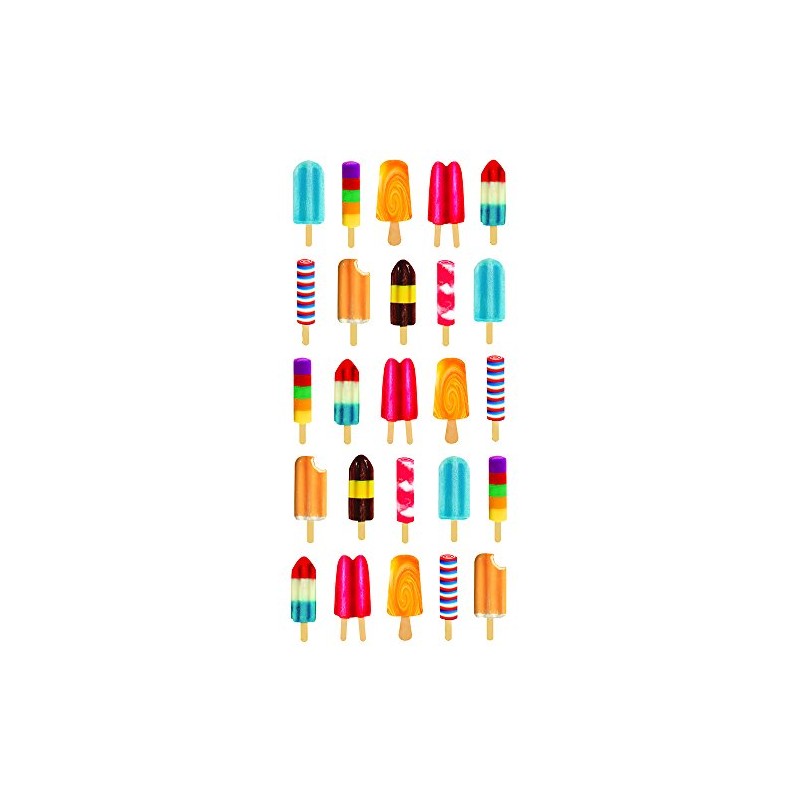 Paper House Productions STP-0056E Popsicles Stickers, Puffy