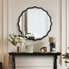 Udorich Enhance Your Space with a Solid Wood Wavy Mirror,