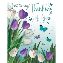 Regal Publishing Occasion Card Thinking of You - 8 x 6 inches, C80134, blue|green|grey
