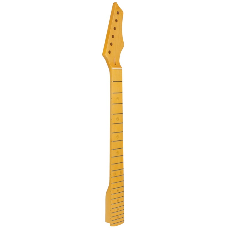Electric Guitar Neck Yellow Maple Wood 22 Frets Musical Instrument