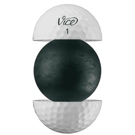 Certified Brands Vice Drive Golf Balls, Pink, with Duro White Glove, Left Hand | for More Distance, Higher Launch, Decreased Spin, 2-Piece, Surlyn Cover, High Compression with Signature Series Tees