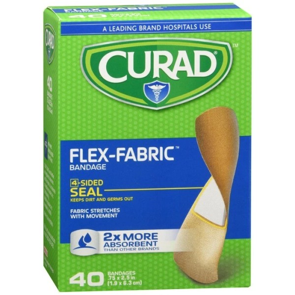 Curad Flex-Fabric Bandages 0.75 x 2.5 Inches 40 EA
