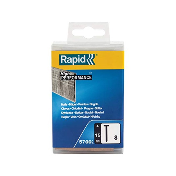 Rapid High Performance No.8 Galvanised Steel Brad Nails, Wire Length: