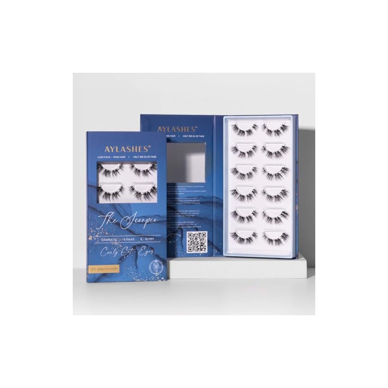Aylashes Vegan 3D Eyelashes, Ultra Fluffy with Thin Flexible Band