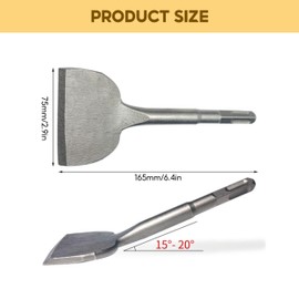 SDS Plus Chisel, Tile Chisel SDS Plus, 165mm x 75mm Cracking Chisels for Ceramic Floor Tiles & Commercial Use