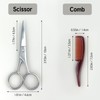 Mustache Grooming Set - Precision Mustache Scissors and Comb Kit