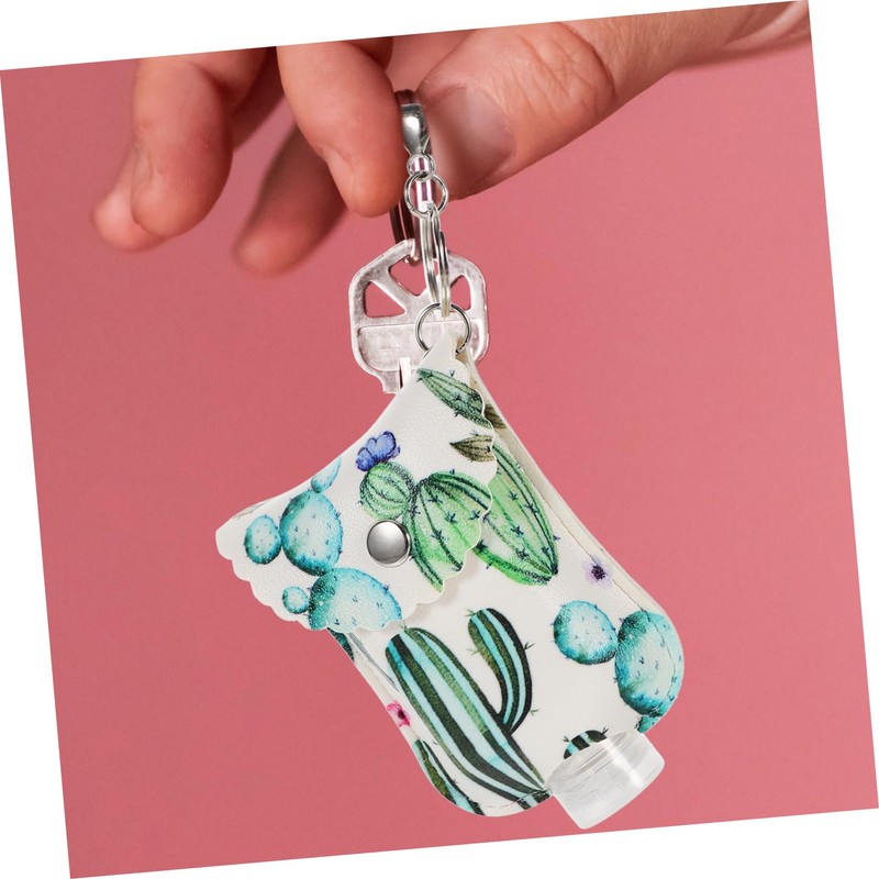 TOVINANNA 4 Sets Travel Toiletry Bottle 60ml Refillable Keyring Case