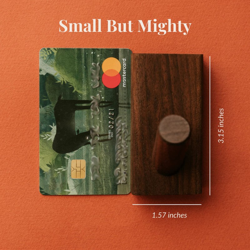 TURDORIA 4-Pack Wood Wall Hooks for Hanging - Decorative Mounted