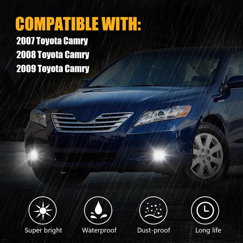 OKISWA LED Fog Lights For 2007 2008 2009 Toyota Camry,