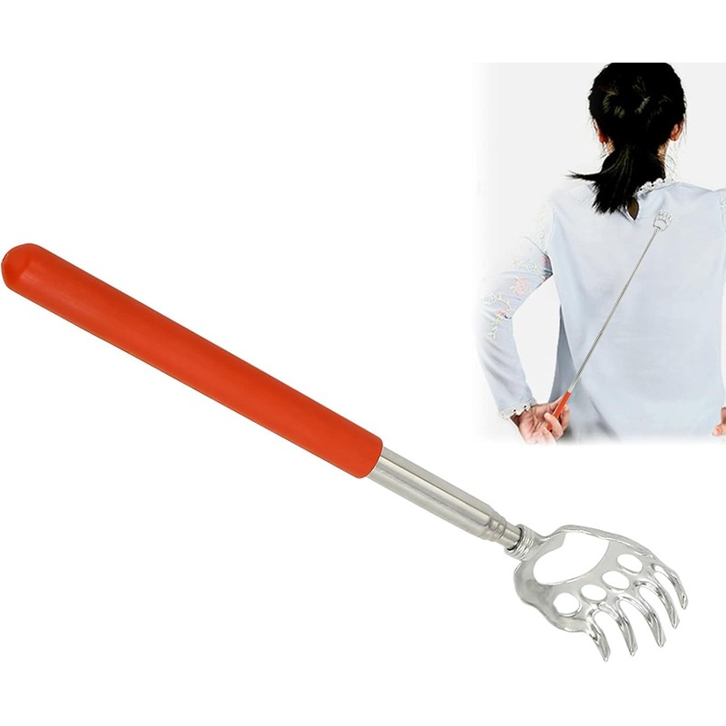 Extending Back Scratcher Claw Portable Telescopic Stainless Steel Metal Massager