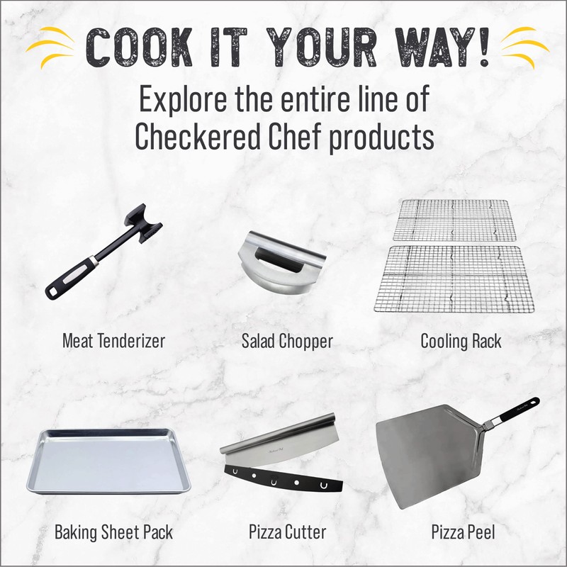 Checkered Chef Pizza Cutter Rocker Blade 14" - Sharp Stainless