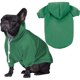 Green Dog Hoodie, Dog Clothes for Puppy Small Medium Dogs, Fleece Dog Sweater