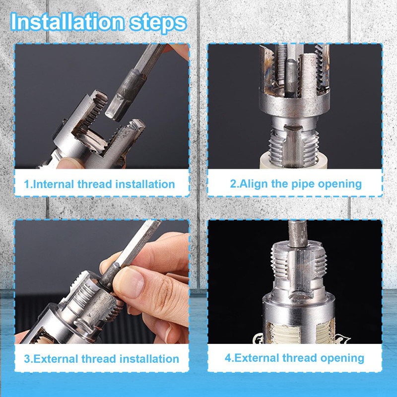 Integrated Internal & External Pipe Threading Tool,New Pipe Thread Cutting