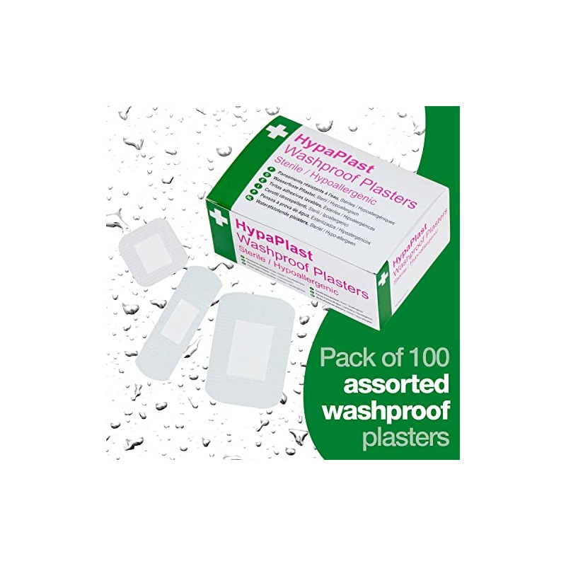 Safety First Aid Group HypaPlast Clear Washproof Assorted (Pack of
