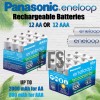 Panasonic Eneloop Rechargeable Batteries 12 AA OR 12 AAA Fast