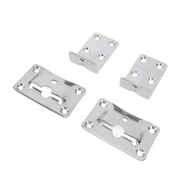Aramox 1 Pair Removable Table Bracket, Marine Grade Stainless Steel Table Bracket Support Group Slots Replacement for RV Yacht Ship