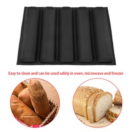 Moule a Pain Sous-Marin, Bread Mold,Silicone Perforated Baking Forms Mold French Baguette Bread Pan Food Mat Non Stick Baking Liners Silicone Loaf Pan Baking Pan for Baking Baguettes,Hot Dog Buns