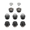 sourcing map 8set Flat Head Stud Spike 12mm Metal Purse