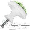 LRCCJS Green Kiwi 4 Pack White Drawer Handles Clear Cabinet