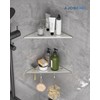 AJOBEND Corner Shower Shelves with Razor Slot & 2 Hooks,