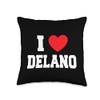 I Love Delano Throw Pillow