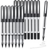 Rollerball Pen Fine Point Pens: 16Pack 0.5mm Black Gel Liquid