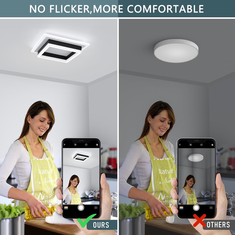 32W Modern LED Ceiling Light, Small Flush Mount Light Fixture,
