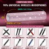 Facmogu Glitter Microphone Handle Cover, Rhinestone Wireless Handle Microphone Sleeve
