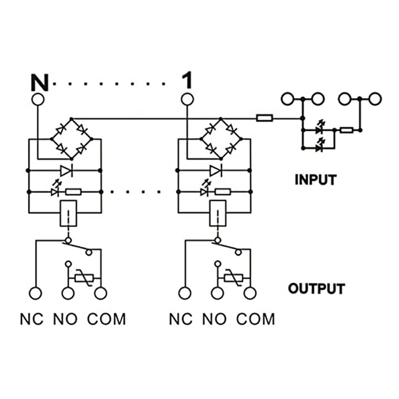 GUETNEU Relay Board, Relay Module 4 Channel 1 SPDT DIN