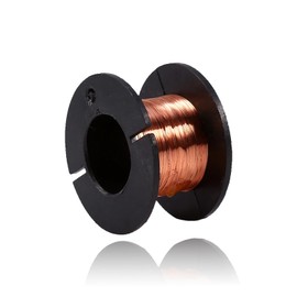 Alambres esmaltados, 5 piezas 12 m 0,1 mm alambre de cobre esmaltado Bobina de carrete de longitud de cable de bobinado magnético Ampliamente utilizado para inductores de transformadores
