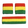 Rasta Colored Sweatbands 1 Headband + 2 Wristbands