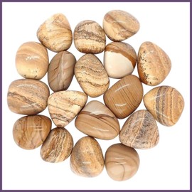 Pachamama Essentials Picture Jasper Tumbled - Healing Stone - Crystal Healing 20-25mm (1)
