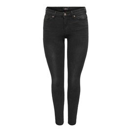 ONLY Female Skinny Jeans ONLWAUW Medium Waist Skinny Fit Jeans, Washed Black