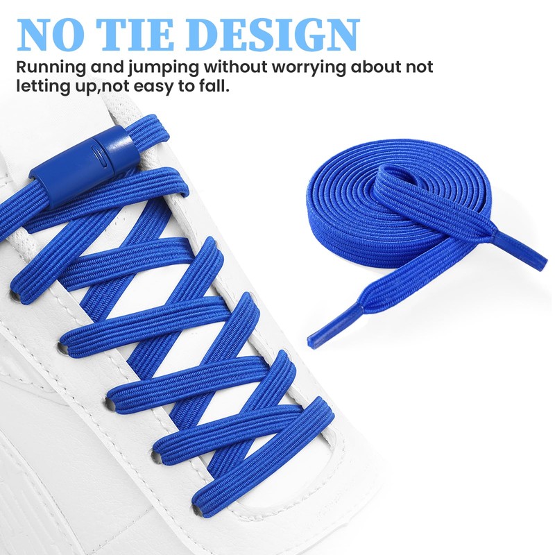 Neo-wows No Tie Elastic Shoelaces, Tieless Shoe Laces for Sneakers