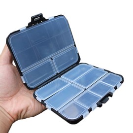 Fishing Tackle Box, Plastic Flip Top Storage Box Fishing Accessory Box for Fishing Hooks, Jewelry Beads, Earring