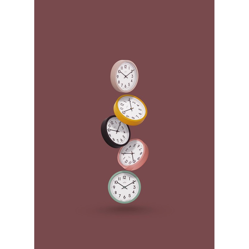 Acctim Elstow 22843 Wall Clock in Soot Black