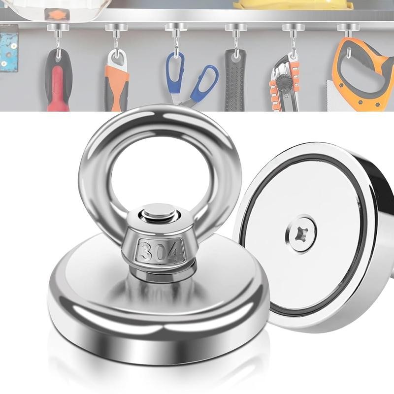 Powerful Magnet Fishing Kit Single Sided Pulling Force Earth Magnet:_Small