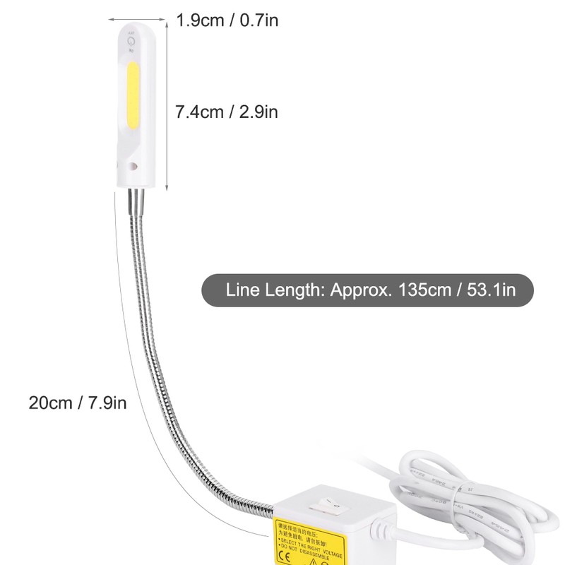 Sewing Machine Lamp Dimming Cob With Magnet Industrial Energy saving