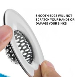 Bathroom Sink Strainer, Utility, Slop, Bathtub Lavatory Sink Drain Strainer Hair Catcher, Stainless Steel Shower Drain Strainer, 3 Pack