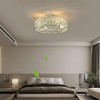 HUEOCZW Modern Low Profile Ceiling Fans with Lights and Remote,