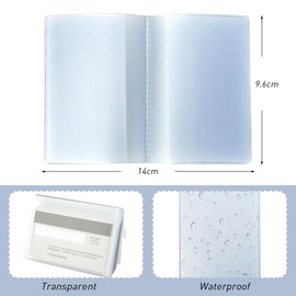 loacuony 4 Pcs Card Holder,Credit Card Holder-Includes 10 Page 10 Slot & 10 Page 20 Slot Card Wallets-Transparent Plastic Credit Card Organizer for ID, Membership, Bank Cards-9.5 x 6.5 cm