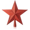 com-four® Christmas Tree Topper in Star Shape, Red Star for