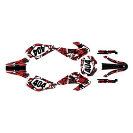 Kalair GFX Graphics kit for Honda XR70 (2001-2003) Shatter Series Red 9 Mil-Dirt bike Custom Racing Graphics Decals Stickers Kit, no-plastics