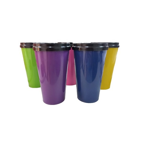 Silicosas Vaso Térmico Insulated Travel Mug Thermos Cup Ideal for Coffee & Tea Dishwasher and Microwave Safe - Keeps Drinks Hot or Cold, 500 ml / 16.9 fl oz cap (Various Colors Available)