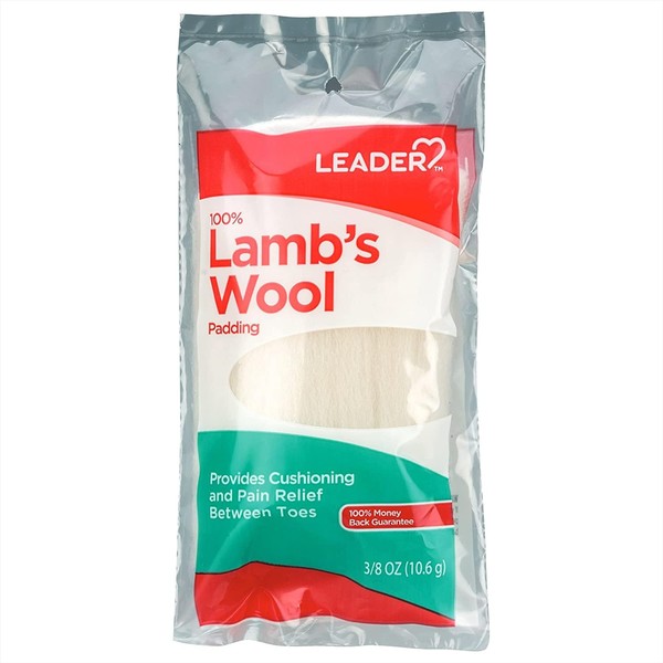 Leader 100% Lambs Wool Padding, Provides Cushioning Comfort and Pain Relief Between Toes, 3/8 oz