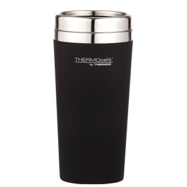 THERMOcafe by Thermos Soft Touch Travel Tumbler with Stainless Steel Inner, 420ml, Matte Black, DFR9BLK6AUS