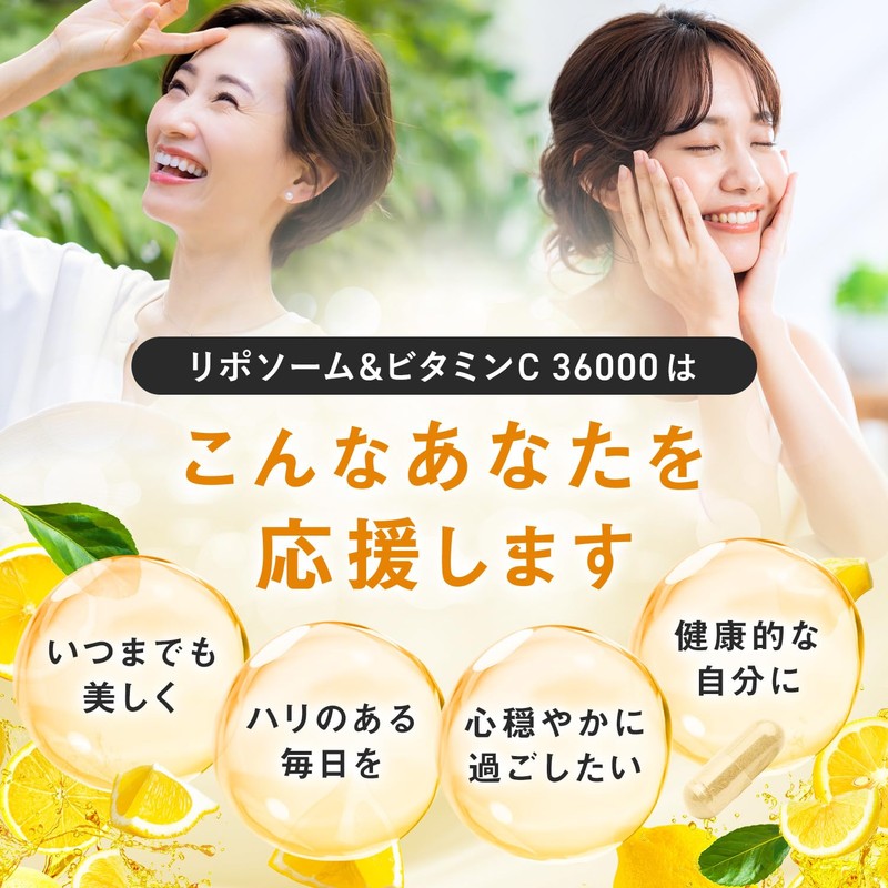 高濃度 リポソームビタミンC 3000mg配合 国内製造 サプリ 持続型ビタミンC 製薬会社との共同開発 GMP認定工場 ビタミンC 90粒