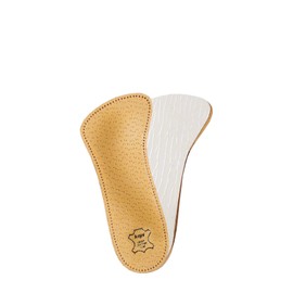 Kaps Flamenco Orthopaedic 3/4 Leather Insoles with Longitudinal and Transverse Arch Support and Countersunk Splayfoot Support, Various Sizes, multicoloured